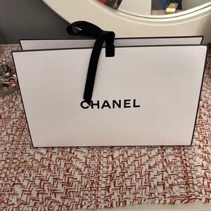 Chanel White Bag with Black Accents